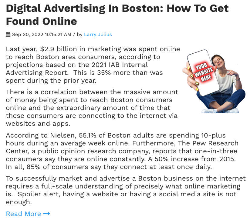 Online Advertising In Boston EOY22