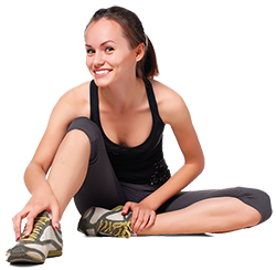 250px woman in workout clothes stretching shutterstock_55338202